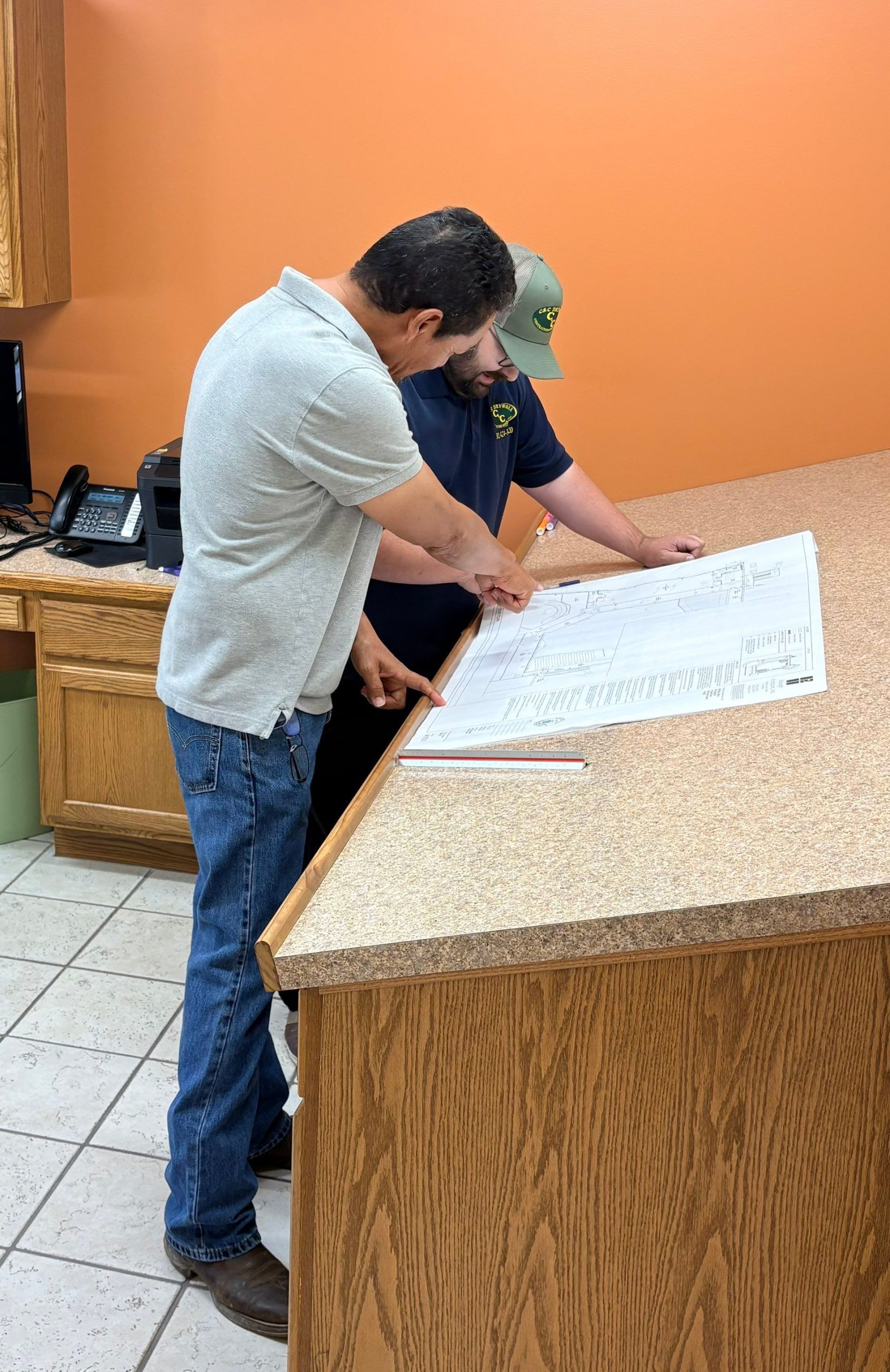 Crew hanging drywall